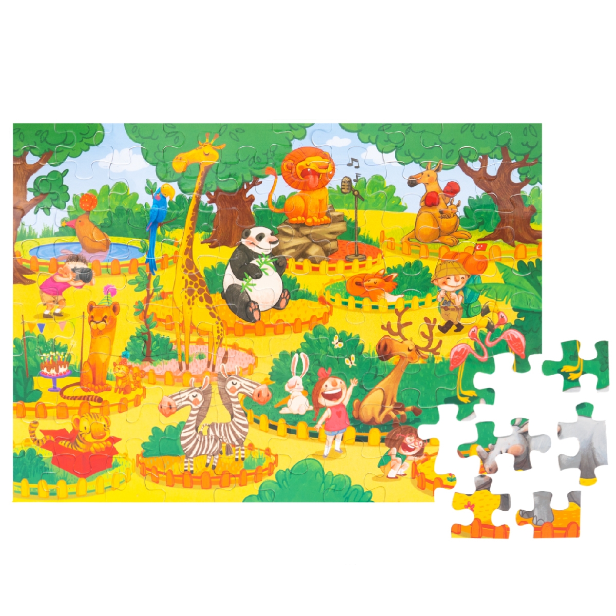 80 Parça Yer Puzzle – Hayvanat Bahçesi